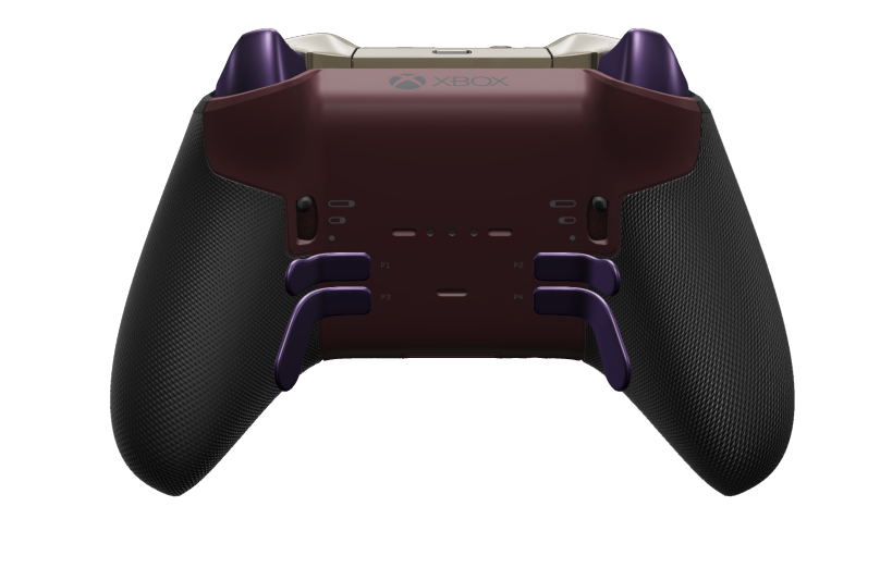 Xbox Elite Wireless Controller Series 2 - Core - Hoveddel: Granatrød + gummigreb, D-blok: Facetteret, lilla (Metal), Bagside: Granatrød + gummigreb