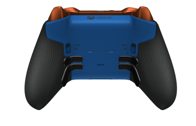 Manette sans fil Xbox Elite Series 2 - Core - Body: Shock Blue + Rubberized Grips, D-pad: Facet, Bright Silver (Metal), Back: Shock Blue + Rubberized Grips