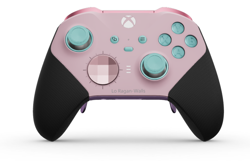 Xbox Elite Wireless Controller Series 2 - Core - Body: Soft Pink + Rubberised Grips, D-pad: Faceted, Soft Pink (Metal), Back: Soft Purple + Rubberised Grips