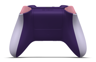 Controller with Soft Purple body, Astral Purple (Metallic) D-pad, and Astral Purple thumbsticks - back view