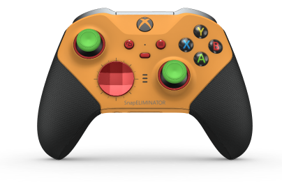 Xbox Elite Wireless Controller Series 2 - Core - Body: Soft Orange + Rubberized Grips, D-pad: Facet, Pulse Red (Metal), Back: Soft Orange + Rubberized Grips