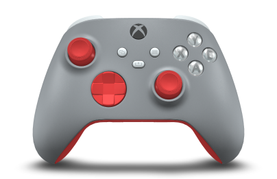 Xbox Wireless Controller - Body: Ash Grey, D-Pads: Pulse Red, Thumbsticks: Pulse Red