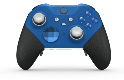 Xbox Elite Wireless Controller Series 2 - Core - Body: Shock Blue + Rubberized Grips, D-pad: Facet, Photon Blue (Metal), Back: Robot White + Rubberized Grips