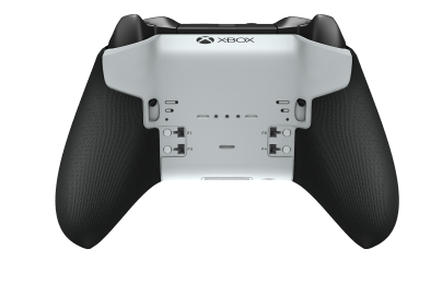 Manette sans fil Xbox Elite Series 2 - Core - Corps: Robot White + Rubberized Grips, BMD: Plus, Carbon Black (métal), Arrière: Robot White + Rubberized Grips
