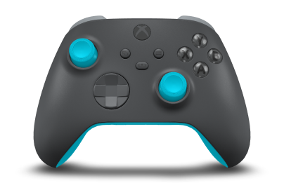 Xbox Wireless Controller - Body: Storm Grey, D-Pads: Storm Grey, Thumbsticks: Dragonfly Blue