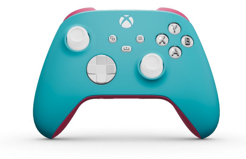 Xbox Wireless Controller - Body: Dragonfly Blue, D-Pads: Robot White, Thumbsticks: Robot White