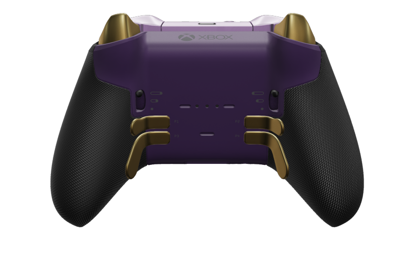 Xbox Elite Wireless Controller Series 2 - Core - Body: Astral Purple + Rubberized Grips, D-pad: Cross, Hero Gold (Metal), Back: Astral Purple + Rubberized Grips
