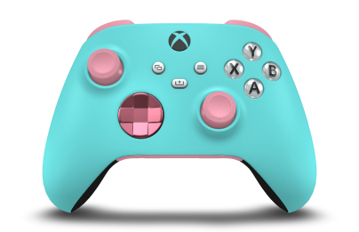 Manette sans fil Xbox - Body: Glacier Blue, D-Pads: Retro Pink (Metallic), Thumbsticks: Retro Pink