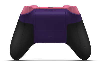 Controller with Astral Purple body, Deep Pink (Metallic) D-pad, and Deep Pink thumbsticks - back view