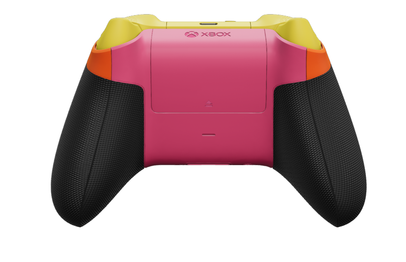 Xbox Wireless Controller - Tělo: Energická oranžová, Řídicí kříže: Hluboká růžová, Palcové ovladače: Hluboká růžová