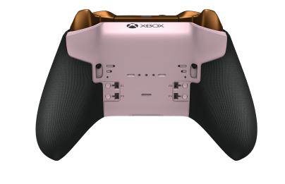 Xbox Elite Wireless Controller Series 2 - Core - Body: Carbon Black + Rubberized Grips, D-pad: Cross, Soft Pink (Metal), Back: Soft Pink + Rubberized Grips
