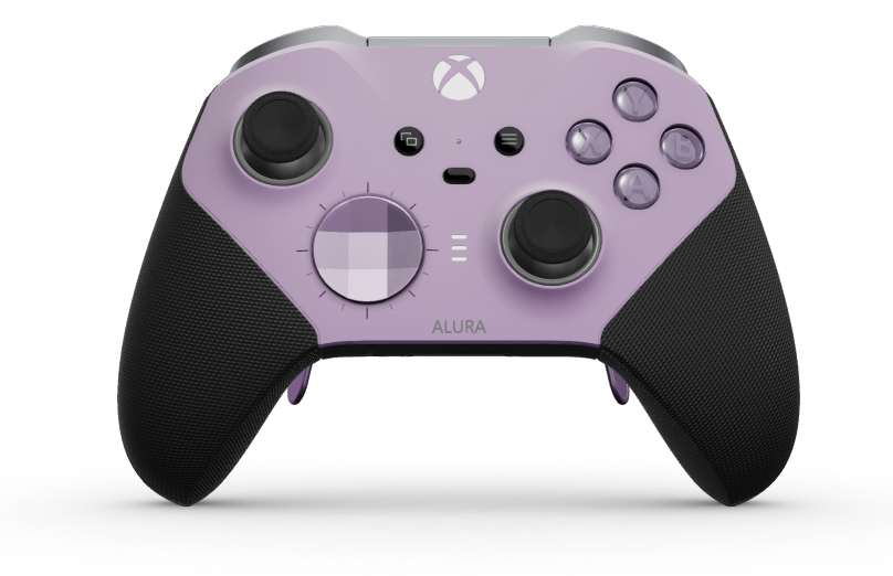 Xbox Elite Wireless Controller Series 2 - Core - Vorderseite: Soft Purple + gummierte Griffe, D-Pad: Facettiert, Soft Purple (Metall), Rückseite: Carbon Black + gummierte Griffe
