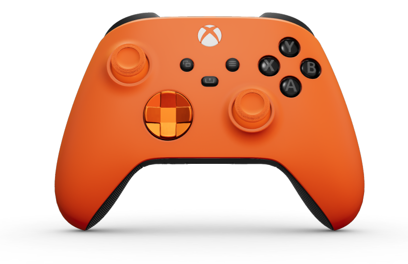 Xbox Wireless Controller - Body: Zest Orange, D-Pads: Zest Orange (Metallic), Thumbsticks: Zest Orange