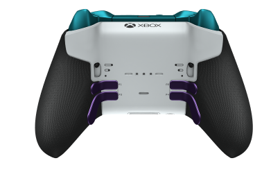 Xbox Elite Wireless Controller Series 2 – Core - Text: Astral Purple + Rubberized Grips, D-Pad: Kreuz, Astral Purple (Metall), Zurück: Robot White + Rubberized Grips