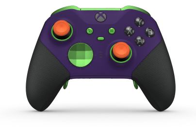 Xbox Elite Wireless Controller Series 2 - Core - 本體: 星雲紫 + 橡膠握把, 方向鍵: 多面向，疾速綠 (金屬), 背面: 星雲紫 + 橡膠握把