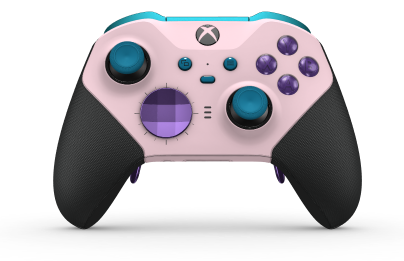 Xbox Elite Wireless Controller Series 2 - Core - Body: Soft Pink + Rubberized Grips, D-pad: Facet, Astral Purple (Metal), Back: Soft Pink + Rubberized Grips