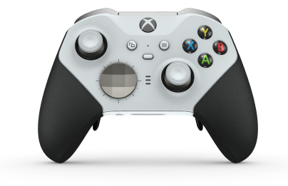 Xbox Elite Wireless Controller Series 2 - Core - Body: Robot White + Rubberized Grips, D-pad: Facet, Bright Silver (Metal), Back: Robot White + Rubberized Grips