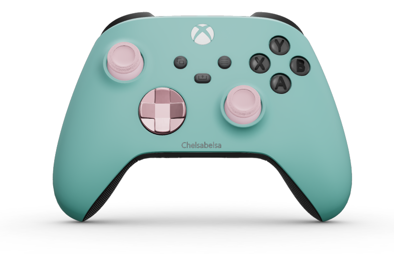 Xbox Wireless Controller - Body: Glacier Blue, D-Pads: Soft Pink (Metallic), Thumbsticks: Soft Pink