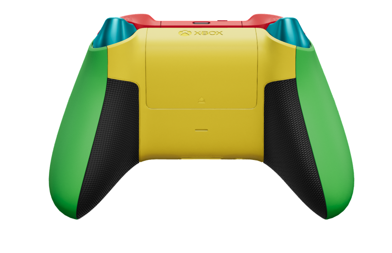 Xbox Wireless Controller - Corps: Velocity Green, BMD: Electric Volt (métallique), Joysticks: Dragonfly Blue