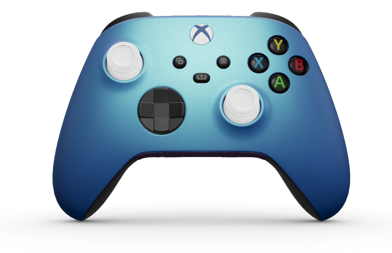 Xbox Wireless Controller - Tělo: Aqua Shift, Řídicí kříže: Uhlově černá, Palcové ovladače: Robotická bílá