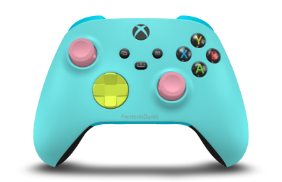Xbox Wireless Controller - Body: Glacier Blue, D-Pads: Electric Volt, Thumbsticks: Retro Pink