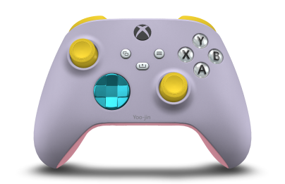 Xbox 무선 컨트롤러 - Body: Soft Purple, D-Pads: Dragonfly Blue (Metallic), Thumbsticks: Lighting Yellow