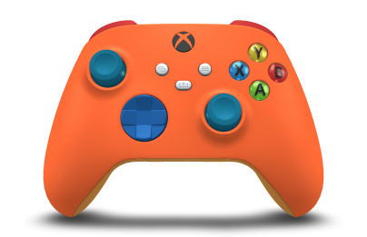 Xbox Wireless Controller - Body: Zest Orange, D-Pads: Shock Blue, Thumbsticks: Mineral Blue