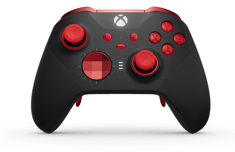 Xbox Elite Wireless Controller Series 2 - Core - Corpo: Preto Carbono + Pegas em Borracha, Botão Direcional: Facetado, Pulse Red (Metal), Traseira: Preto Carbono + Pegas em Borracha