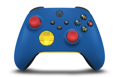 Xbox Wireless Controller - Body: Shock Blue, D-Pads: Lighting Yellow, Thumbsticks: Pulse Red