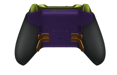 Bezprzewodowy kontroler Xbox Elite Series 2 — Core - Body: Soft Orange + Rubberized Grips, D-pad: Facet, Astral Purple (Metal), Back: Astral Purple + Rubberized Grips