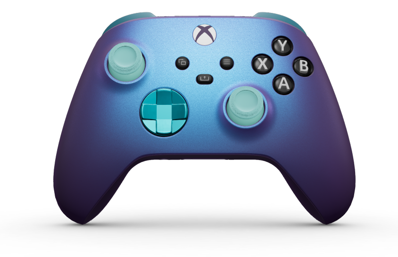 Xbox Wireless Controller - Body: Stellar Shift, D-Pads: Dragonfly Blue (Metallic), Thumbsticks: Glacier Blue