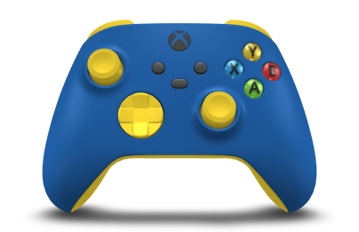 Manette sans fil Xbox - Body: Shock Blue, D-Pads: Lighting Yellow, Thumbsticks: Lighting Yellow