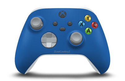Controller Wireless per Xbox - Body: Shock Blue, D-Pads: Ash Gray, Thumbsticks: Ash Gray