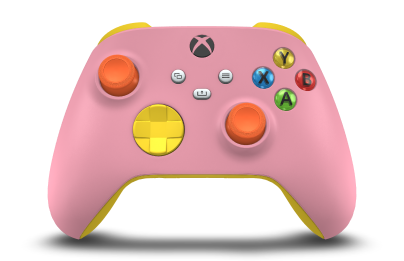 Xbox Wireless Controller - Body: Retro Pink, D-Pads: Lighting Yellow, Thumbsticks: Zest Orange