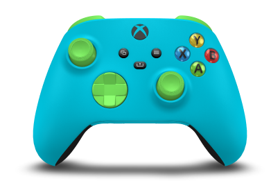 Xbox Wireless Controller - Body: Dragonfly Blue, D-Pads: Velocity Green, Thumbsticks: Velocity Green