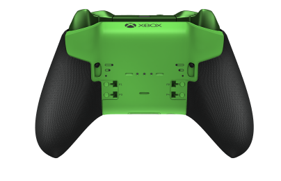 Xbox Elite Wireless Controller Series 2 - Core - Korpus: Carbon Black + Rubberized Grips, Pad kierunkowy: Wersja wklęsła, dziarska zieleń (wariant metaliczny), Tył: Velocity Green + Rubberized Grips