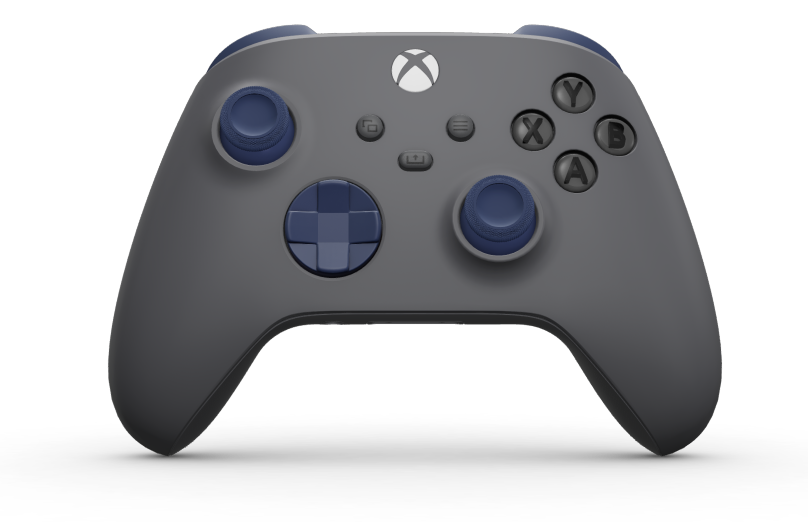 Xbox Wireless Controller - Korpus: Burzowa szarość, Pady kierunkowe: Nocny błękit, Drążki: Nocny błękit