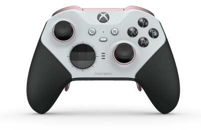 Xbox Elite Wireless Controller Series 2 - Core - Behuizing voorzijde: Robotwit + rubberen handvatten, D-pad: Facet, Carbon Black (Metal), Behuizing achterzijde: Carbonzwart + rubberen handvatten
