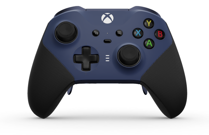 Xbox Elite Wireless Controller Series 2 - Core - Behuizing voorzijde: Nachtblauw + rubberen handvatten, D-pad: Cross, Carbon Black (Metal), Behuizing achterzijde: Nachtblauw + rubberen handvatten