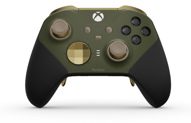 Xbox Elite Wireless Controller Series 2 - Core - Hoveddel: Nattegrøn + gummigreb, D-blok: Facetteret, guldfarvet (metal), Bagside: Nattegrøn + gummigreb