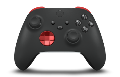 Xbox Wireless Controller - Korpus: Węglowa czerń, Pady kierunkowe: Oxide Red (Metallic), Drążki: Węglowa czerń