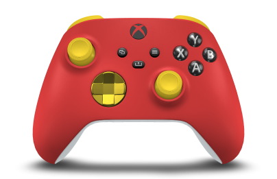 Xbox Wireless Controller - Corps: Pulse Red, BMD: Lightning Yellow (métallique), Joysticks: Lighting Yellow