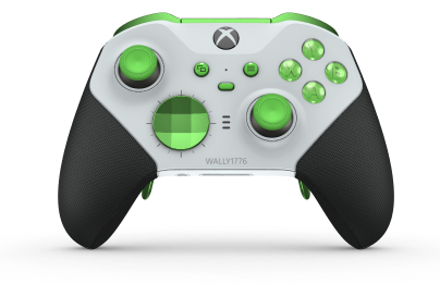 Xbox Elite Wireless Controller Series 2 - Core - Body: Robot White + Rubberized Grips, D-pad: Facet, Velocity Green (Metal), Back: Robot White + Rubberized Grips