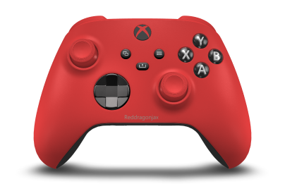 Xbox Wireless Controller - Corpo: Vermelho Forte, Botões Direcionais: Preto Abismo (Metálico), Manípulos Analógicos: Vermelho Forte