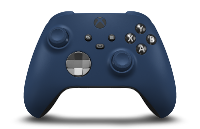 Xbox Wireless Controller - Body: Midnight Blue, D-Pads: Storm Gray (Metallic), Thumbsticks: Midnight Blue