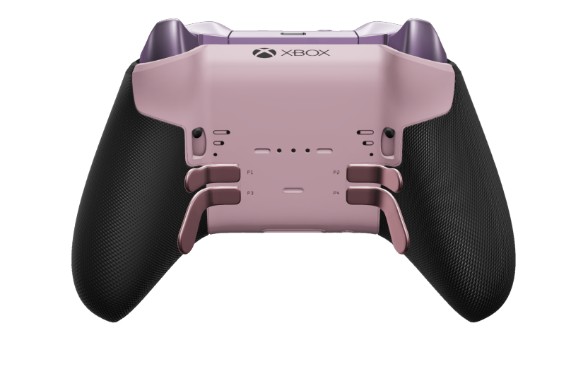 Xbox Elite ワイヤレスコントローラー シリーズ 2 - Core - Fremsida: Soft Pink +gummerat grepp, Styrknapp: Facetterad, Soft Purple (Metall), Tillbaka: Soft Pink +gummerat grepp