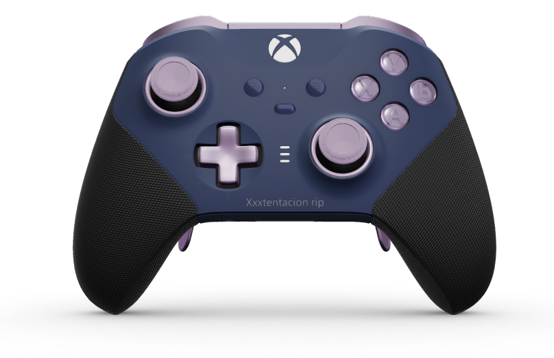 Xbox Elite Wireless Controller Series 2 - Core - Behuizing voorzijde: Nachtblauw + rubberen handvatten, D-pad: Cross, Soft Purple (Metal), Behuizing achterzijde: Nachtblauw + rubberen handvatten