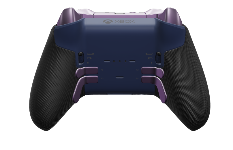 Xbox Elite Wireless Controller Series 2 - Core - Behuizing voorzijde: Nachtblauw + rubberen handvatten, D-pad: Cross, Soft Purple (Metal), Behuizing achterzijde: Nachtblauw + rubberen handvatten