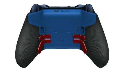 Xbox Elite Wireless Controller Series 2 - Core - Body: Pulse Red + Rubberized Grips, D-pad: Facet, Pulse Red (Metal), Back: Shock Blue + Rubberized Grips