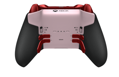 Xbox Elite Wireless Controller Series 2 - Core - Body: Soft Pink + Rubberized Grips, D-pad: Facet, Pulse Red (Metal), Back: Soft Pink + Rubberized Grips